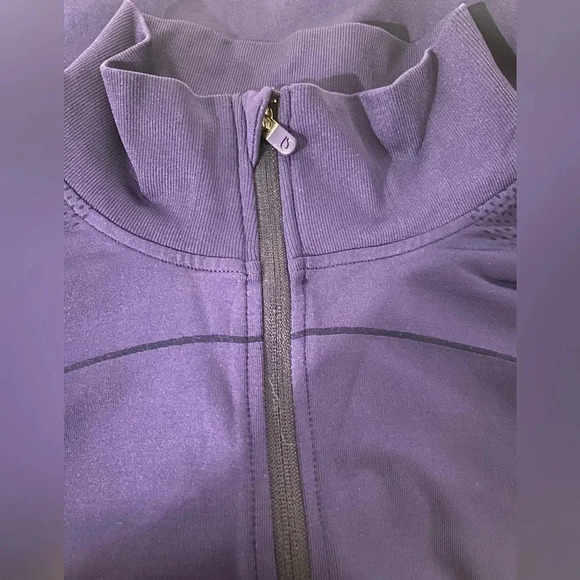 Gap Fit Athletic Jacket Womens Small Purple Running Gym Track Sport 1/4 Zip Top - Picture 5 of 8